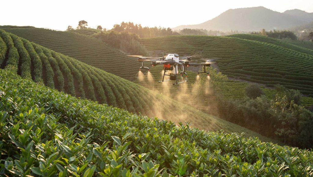 Drone su campo in agricoltura 4.0